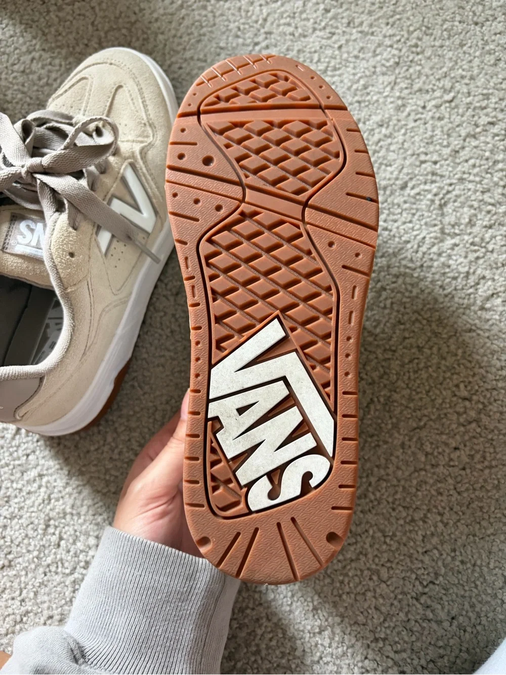 Vans Beige/Tan Suede Low-Top Sneakers